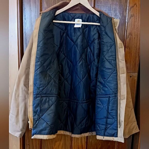 Carhartt Arctic Weight Duck Coat with Quilted Lining Corduroy Collar LG 44 - Picture 5 of 16